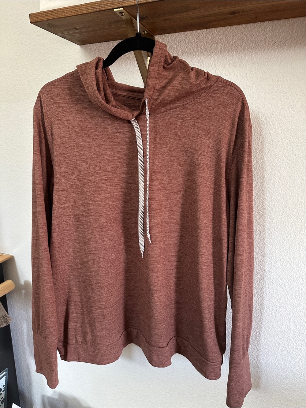Member's Mark Set Hooded Top & Sweatpants featuring a rust heather